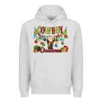 Dove Grey cowboy christmas Premium Hoodie - MaliasSmallBusiness