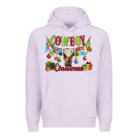 Lilac cowboy christmas Premium Hoodie - MaliasSmallBusiness