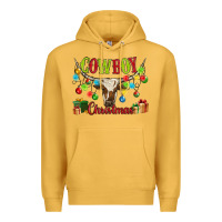 Mustard cowboy christmas Premium Hoodie - MaliasSmallBusiness