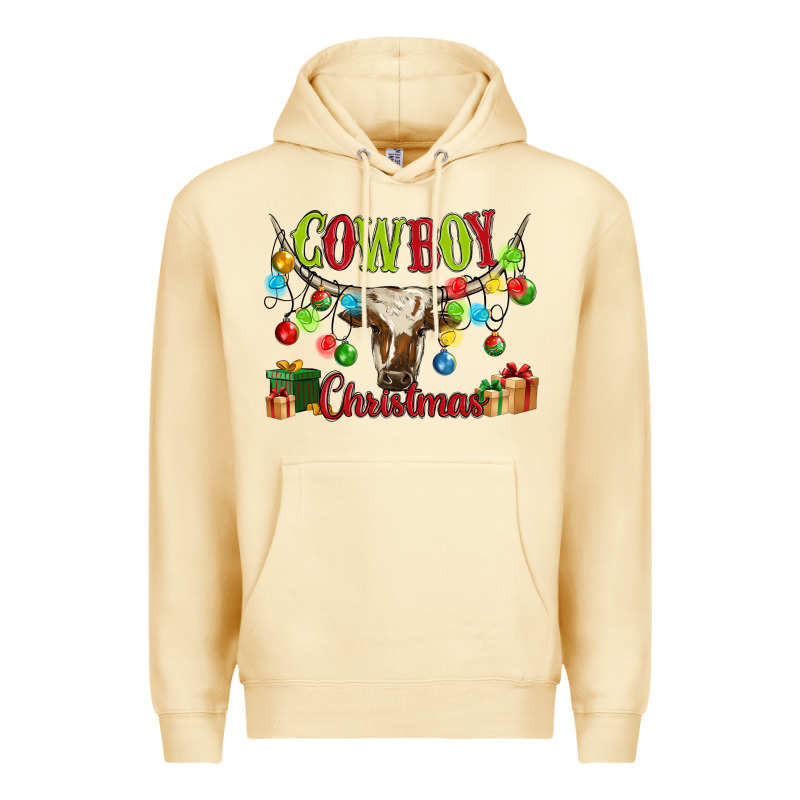Cowboy Christmas Premium Hoodie by MaliasSmallBusiness | Teevron