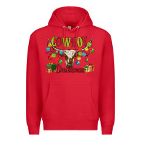 Red cowboy christmas Premium Hoodie - MaliasSmallBusiness