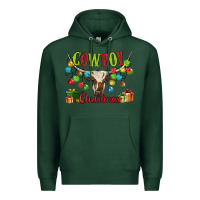 Sports Green cowboy christmas Premium Hoodie - MaliasSmallBusiness