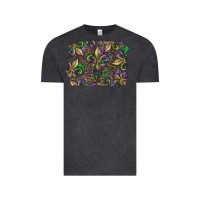 Vintage Black Mardi Gras Fleur De Lis Vintage Tee - RanaPortraitStore