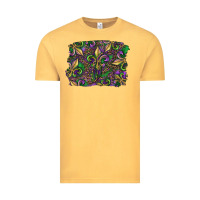 Vintage Mustard Mardi Gras Fleur De Lis Vintage Tee - RanaPortraitStore