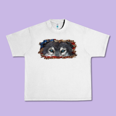Wolf Eyes American Flag Urban Heavy Tee Designed By Ranaportraitstore