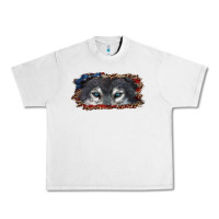 Lunar Rock wolf eyes american flag Urban Heavy Tee - RanaPortraitStore