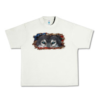 Pistachio wolf eyes american flag Urban Heavy Tee - RanaPortraitStore