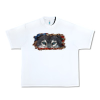 White wolf eyes american flag Urban Heavy Tee - RanaPortraitStore