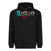 Black rodeo babe turquoise serape cowhide leopard Heavyweight Hoodie - Artiststas