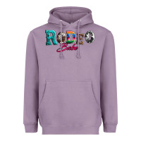 Lavender rodeo babe turquoise serape cowhide leopard Heavyweight Hoodie - Artiststas