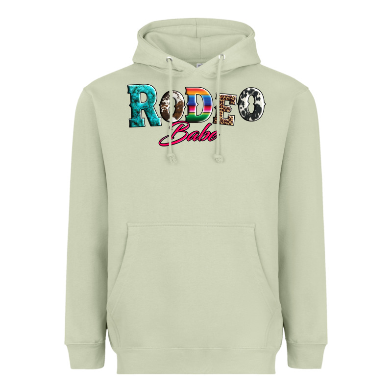 Rodeo Babe Turquoise Serape Cowhide Leopard Heavyweight Hoodie by Artiststas | Teevron