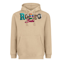 Mushroom rodeo babe turquoise serape cowhide leopard Heavyweight Hoodie - Artiststas