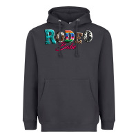 Smoke rodeo babe turquoise serape cowhide leopard Heavyweight Hoodie - Artiststas