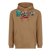 Toasted Coconut rodeo babe turquoise serape cowhide leopard Heavyweight Hoodie - Artiststas