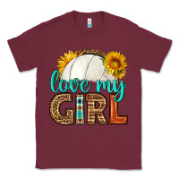 Burgundy love my girl volleyball Classic Tee - HRA Design Shop
