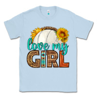 Dusty Blue love my girl volleyball Classic Tee - HRA Design Shop