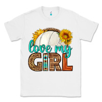 White love my girl volleyball Classic Tee - HRA Design Shop