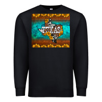 Black sunflowers cowhide leopard texas map Premium Sweatshirt - BarkalooDesign