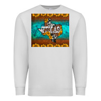 Dove Grey sunflowers cowhide leopard texas map Premium Sweatshirt - BarkalooDesign