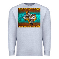 Heather Grey sunflowers cowhide leopard texas map Premium Sweatshirt - BarkalooDesign