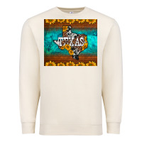 Sandshell sunflowers cowhide leopard texas map Premium Sweatshirt - BarkalooDesign