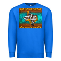 True Royal sunflowers cowhide leopard texas map Premium Sweatshirt - BarkalooDesign