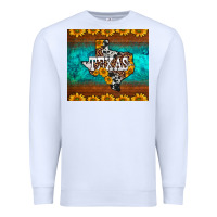 White sunflowers cowhide leopard texas map Premium Sweatshirt - BarkalooDesign