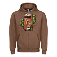 Chestnut mexican coffee cup cactus Zipper Hoodie - JahusDesignShop