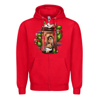 Red mexican coffee cup cactus Zipper Hoodie - JahusDesignShop