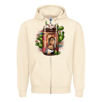 Sandshell mexican coffee cup cactus Zipper Hoodie - JahusDesignShop