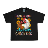 Black just a girl who loves chickens Urban Heavy Tee - Zillion Design Studio