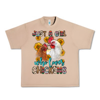 Burro just a girl who loves chickens Urban Heavy Tee - Zillion Design Studio