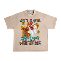 French Oak just a girl who loves chickens Urban Heavy Tee - Zillion Design Studio