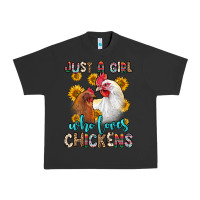 Pigment Black just a girl who loves chickens Urban Heavy Tee - Zillion Design Studio