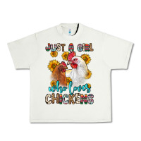 Pistachio just a girl who loves chickens Urban Heavy Tee - Zillion Design Studio