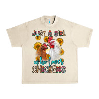 Sandshell just a girl who loves chickens Urban Heavy Tee - Zillion Design Studio