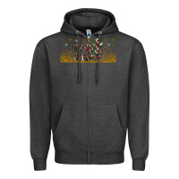 Charcoal Heather merry christmas cross Zipper Hoodie - JahusDesignShop