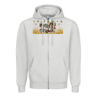 Dove Grey merry christmas cross Zipper Hoodie - JahusDesignShop