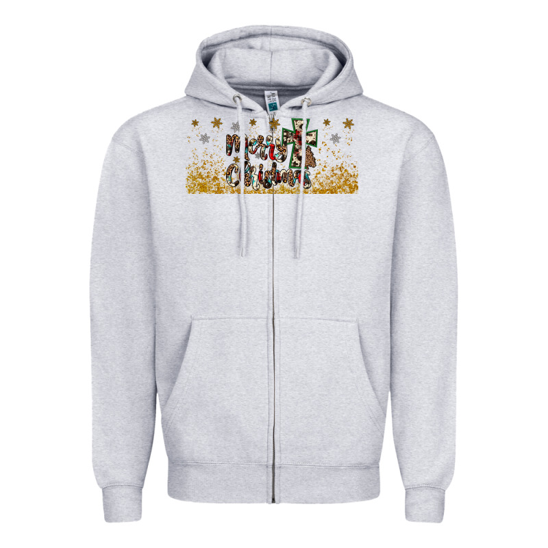 Merry Christmas Cross Zipper Hoodie by JahusDesignShop | Teevron