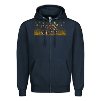 Navy merry christmas cross Zipper Hoodie - JahusDesignShop
