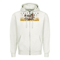 Oatmeal Heather merry christmas cross Zipper Hoodie - JahusDesignShop
