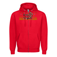 Red merry christmas cross Zipper Hoodie - JahusDesignShop