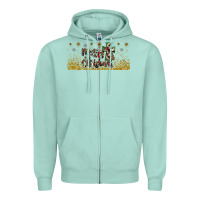 Seafoam merry christmas cross Zipper Hoodie - JahusDesignShop