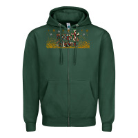 Sports Green merry christmas cross Zipper Hoodie - JahusDesignShop