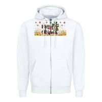 White merry christmas cross Zipper Hoodie - JahusDesignShop