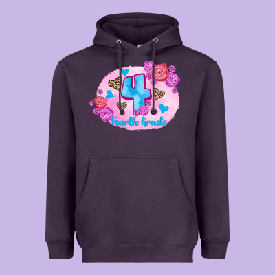 Back To School Flowers Fourth Grade 3200x2400 Heavyweight Hoodie Designed By Adodesignshop