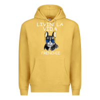 Antique Gold Livin' la vida Frenchie Premium Hoodie - Bettercallsaul