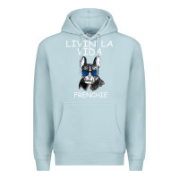 Blue Mist Livin' la vida Frenchie Premium Hoodie - Bettercallsaul