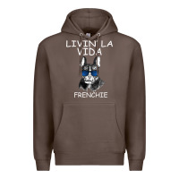 Coffee Livin' la vida Frenchie Premium Hoodie - Bettercallsaul