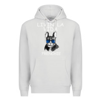 Dove Grey Livin' la vida Frenchie Premium Hoodie - Bettercallsaul